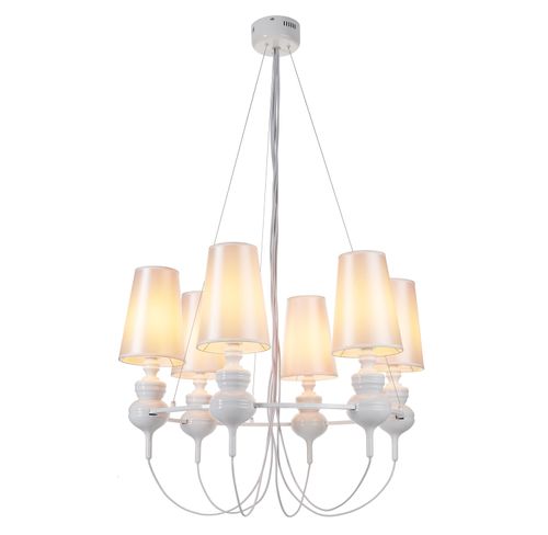 Lampa wisząca QUEEN-6 biała na Arena.pl