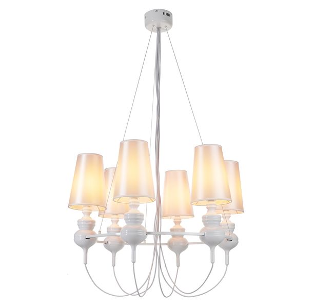 Lampa wisząca QUEEN-6 biała zdjęcie 4