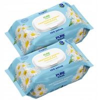 Pure Fresh Papier Toaletowy Nawilżany Rumianek 100 szt. x2