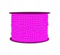 Taśma Led Różowa 2835 230v 10w Cięta Co 10cm Wodoodporna Bez Zasilacza