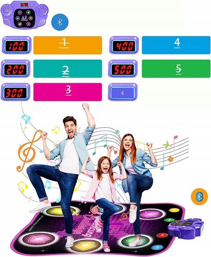 MATA DO MUZYCZNA TAŃCZENIA ZABAWKA DLA BLUETOOTH DZIECI 5 TRYBÓW GRY na Arena.pl