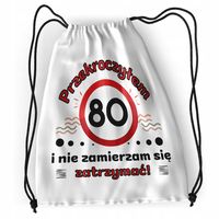 Plecak Urodziny 80 80Te Sportowy Szkolny Worek Z Nadrukiem Ze Zdjęciem