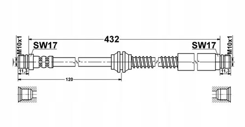 VW Caddy 4 3FL - Zestaw Przewodów Hamulcowych Teflonowych W Oplocie na Arena.pl