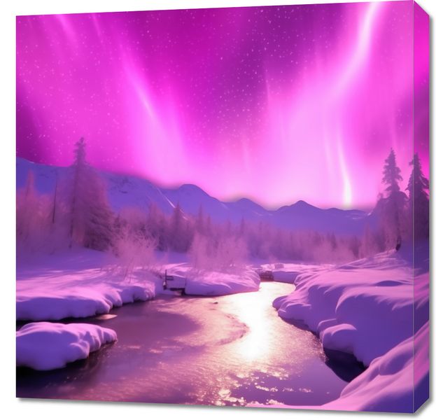 Obraz 70x70cm Aurora Nad Niebiem zdjęcie 1