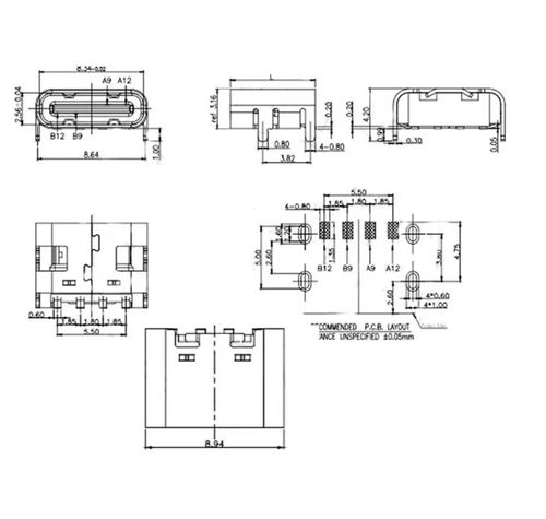 Gniazdo USB-C SMD 4pin SMT USB C na Arena.pl