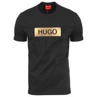 Czarny t-shirt koszulka męska logo HUGO BOSS bluzka bawełniana tshirt r. M