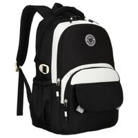 młodzieżowy plecak szkolny z poliestru w czarnym kolorze z przegrodą