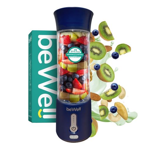 BLENDER KIELICHOWY DO SMOOTHIE KOKTAJLI RĘCZNY beWell Plus 500ml PRZENOŚNY na Arena.pl