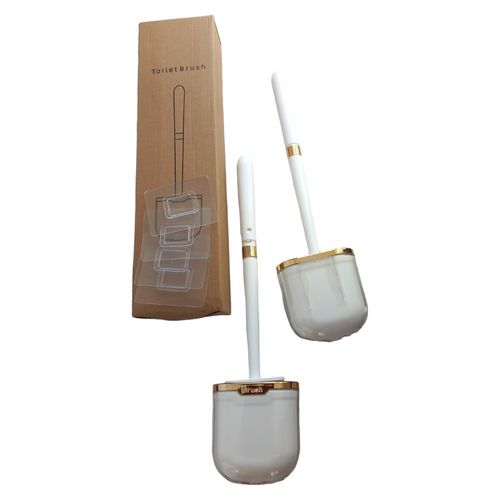 Szczotka do WC toalety silikonowa ścienna biała x2 na Arena.pl