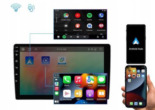 RADIO SAMOCHODOWE 2 DIN ANDROID AUTO CARPLAY 6GB RAM WIFI GPS RDS DSP FM 9" na Arena.pl