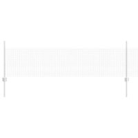 Ogrodzenie z słupkami Srebrny 0,5 x 25 m Stal