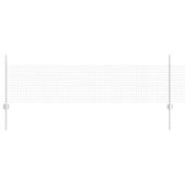 Ogrodzenie z słupkami Srebrny 0,5 x 25 m Stal