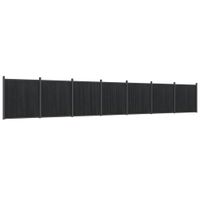 Panel ogrodzeniowy, szary, 1218x186 cm, WPC