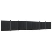 Panel ogrodzeniowy, szary, 1218x186 cm, WPC