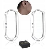 KOLCZYKI Srebrne PRÓBA 925 Srebro Angielskie Zapiecie Damskie 18mm