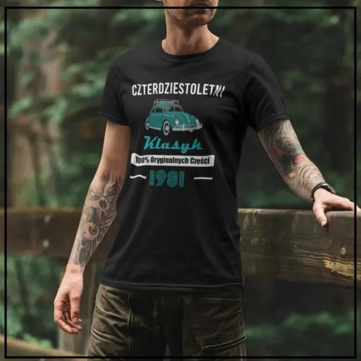 PREZENT NA 30 40 50 60 70 URODZINY DLA TATY FACETA MĘSKA KOSZULKA KLASYK zdjęcie 12