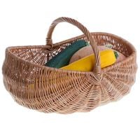 duży kosz wiklinowy kominkowy kosz na drewno kosz ogrodowy 62x46 H25/26/38 cm