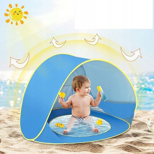 Namiot Plażowy Basen Parawan z Brodzikiem 120cm - Idealny dla dzieci na Arena.pl