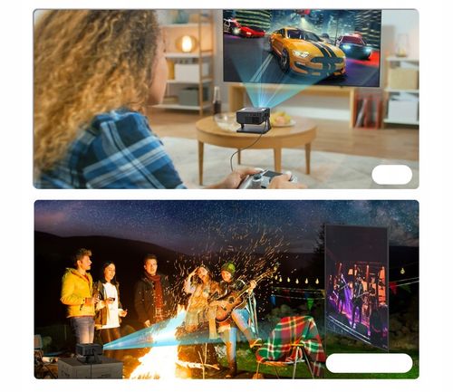 PROJEKTOR RZUTNIK ANDROID SMART TV WIFI FULL HD 6000LM 4K LED na Arena.pl