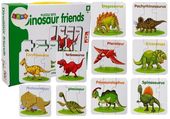 PUZZLE EDUKACYJNE DINOZAURY ANGIELSKI