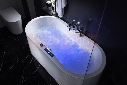 PIĘKNA OWALNA WANNA Z HYDROMASAŻEM 170X80 z 1 ODLEW GRZAŁKA na Arena.pl