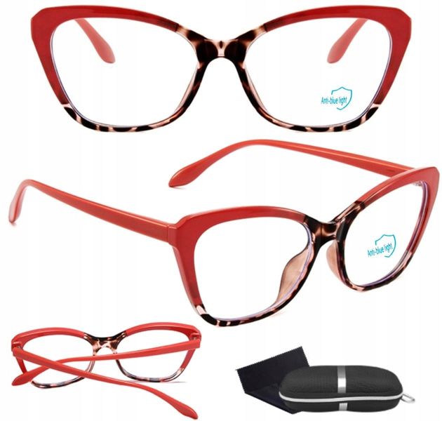 Okulary Zerówki Do Komputera Czerwone Filtr Blf zdjęcie 2