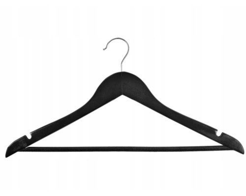 Wieszak do szafy RONDO komplet 30 szt czarny drewno na Arena.pl