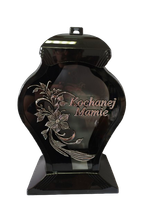 Znicz szklany kapliczka "Kochanej mamie" Srebrny