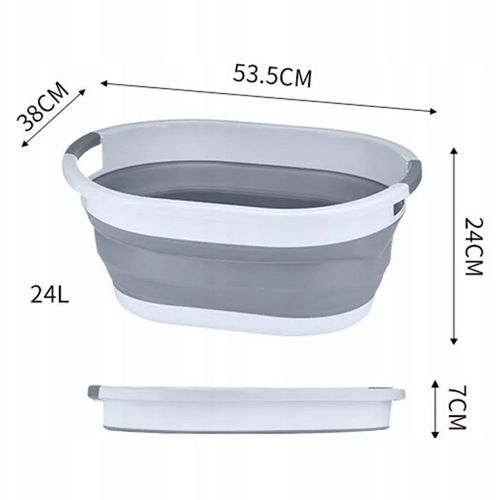 MISKA SKŁADANA SILIKONOWA KOSZ NA PRANIE BIELIZNĘ WANIENKA DLA DZIECKA 53CM na Arena.pl