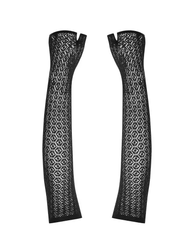 obsessive a772 czarne rękawice bez palcow siateczkowe długie na Arena.pl