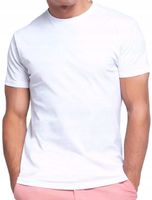 KOSZULKA MĘSKA BIAŁA BAWEŁNIANA JHK T-SHIRT MĘSKI