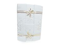 Pościel haftowana z prześcieradłem 200x220 biała