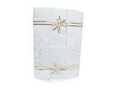 Pościel haftowana z prześcieradłem 200x220 biała