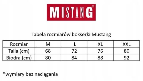 Majtki Bokserki Mustang r. L CZARNE 4 SZTUKI na Arena.pl