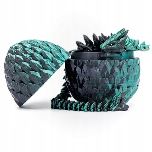 Ruchomy Kryształowy Smok Ze Smoczym Jajem DARKFOREST Rozmiar L na Arena.pl