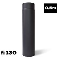 RURA 0,5 m fi 130 50 cm dymowa żaroodporna czarna spalinowa 2mm