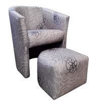 Fotel Club z podnóżkiem Mikrofaza Meander