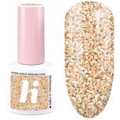 HI HYBRID Lakier hybrydowy #135 Rose Gold Sequin 5ml