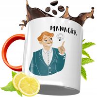 Kubek Pomarańczowy Dla Kierownika Prezent Z Nadrukiem Ze Zdjęciem