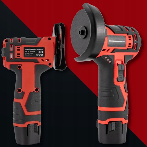 MINI SZLIFIERKA AKUMULATOROWA KĄTÓWKA 76MM 3 TARCZE WALIZKA PRZENOŚNA HILDA zdjęcie 5