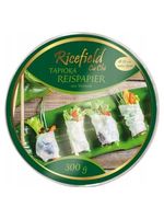 Papier ryżowy okrągły 22cm rice paper 26-32 szt sajgonki spring rolls rolki azjatyckie 300g