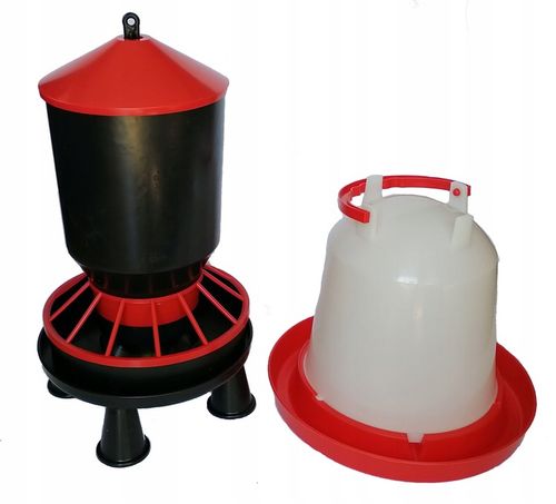 Karmnik karmidło poidło drobiu kur 10 L + 10 kg na Arena.pl