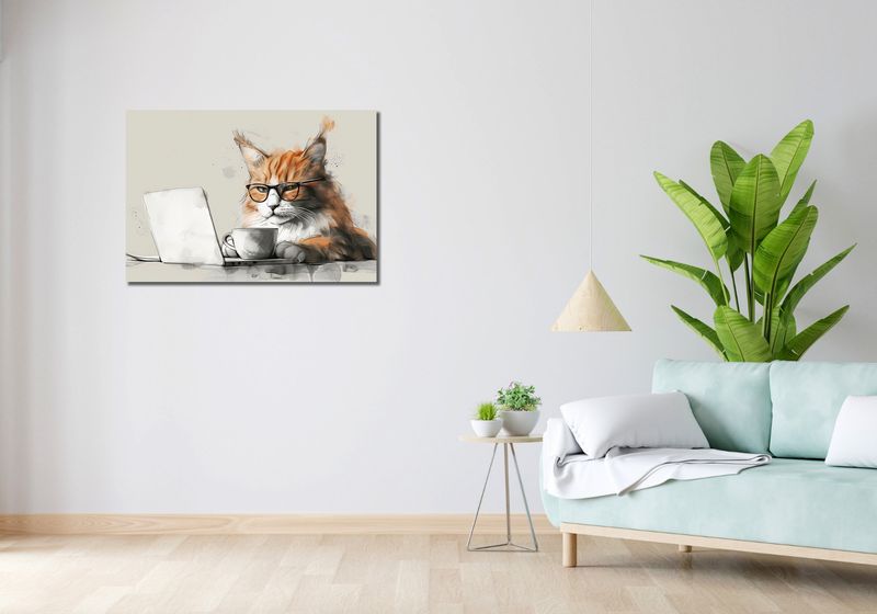 Obraz 90x60cm Nie przed Kawusią zdjęcie 2