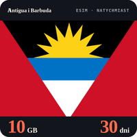 Karta eSIM Internet Antigua i Barbuda 10 GB na 30 dni - bez rejestracji
