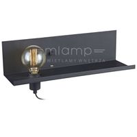 Kinkiet LAMPA ścienna MULTI 106482 Markslojd metalowa OPRAWA półka czarna