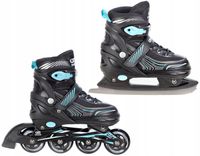 Rolki Łyżwy figurowe 2w1 Regulowane Croxer Optima Black/Mint 39-42