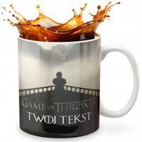 KUBEK 330ml GRAFIKA PREZENT ŚWIĘTA WZÓR - SERIAL GOT TRON SMOK GRA - IMIĘ