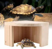 Domek dla żółwia gadów drewniany ozdoba dekoracja