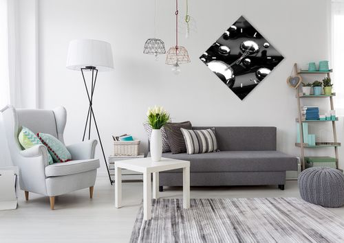 Zegar Ścienny - Kule Kompozycja - 60X60 Cm - C3Ad60X60-2525 na Arena.pl