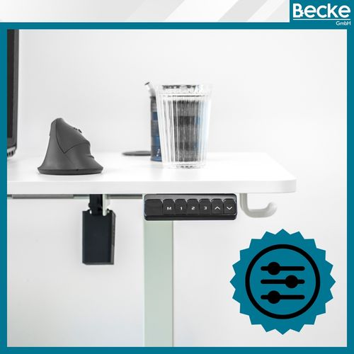 Biurko elektryczne automatyczne regulowane do pracy na stojąco 160x80 białe na Arena.pl